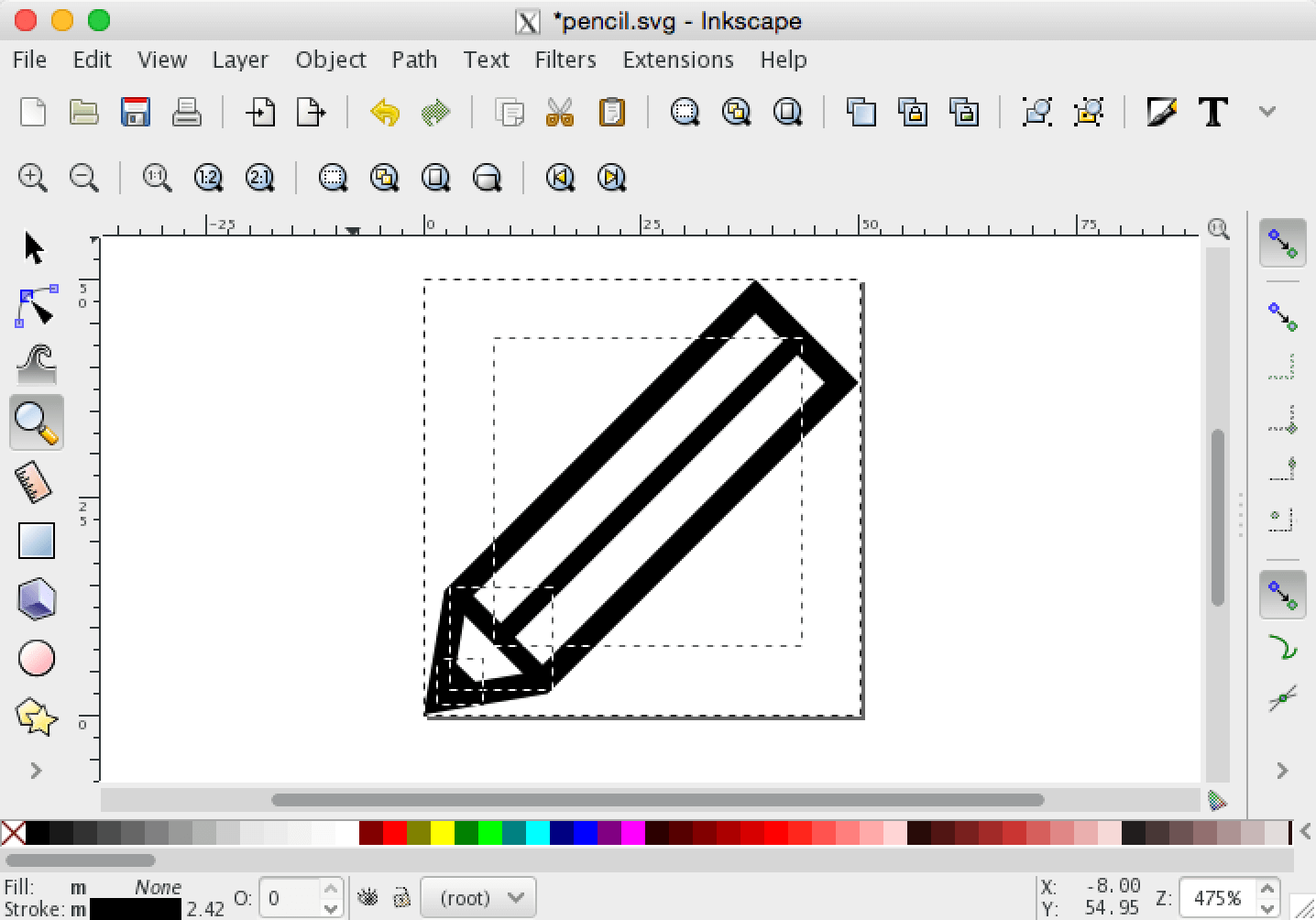 how to use inkscape handles